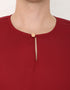 BAJU MELAYU PESAK MEGAT R/FIT (MAROON)
